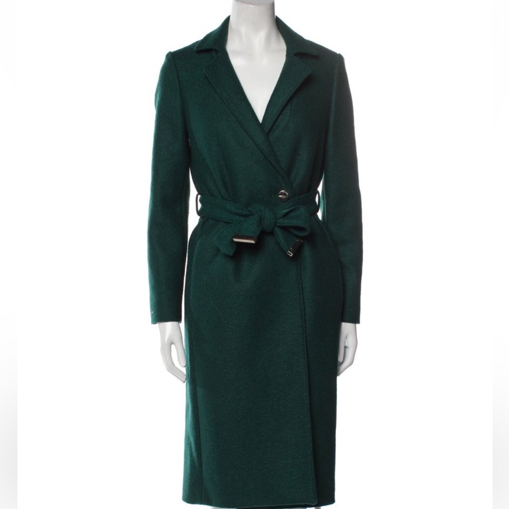 Ted Baker Cashmere Rose Wool Wrap Coat GreenSize
1 UK